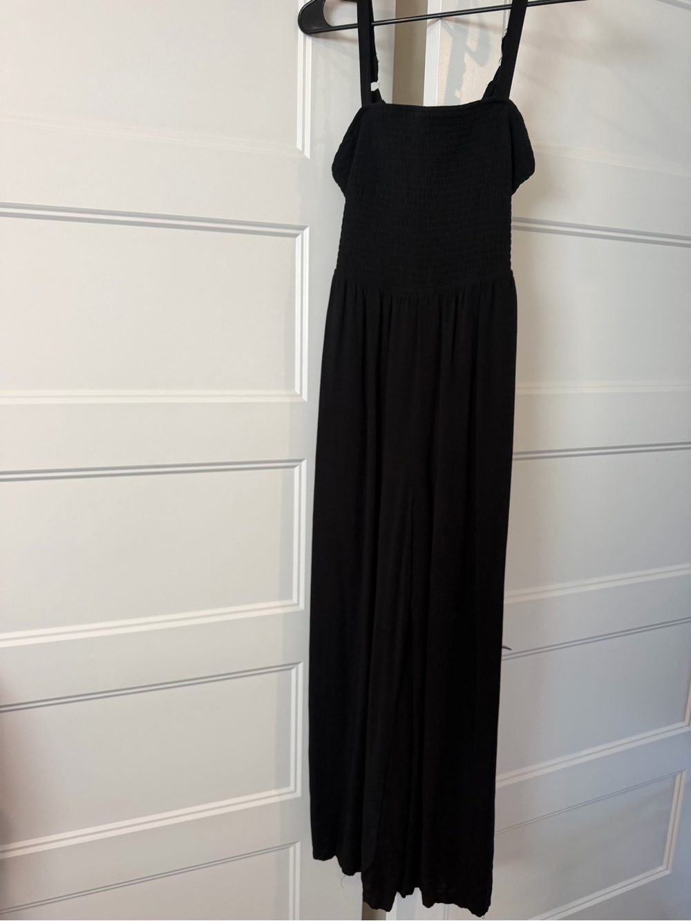 Maurices Black Smocked Strap Maxi Dress